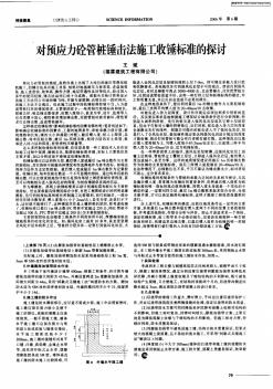 对预应力砼管桩锤击法施工收锤标准的探讨 (2)