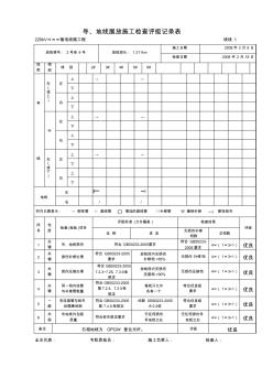 导、地线展放施工检查评级记录表 (2)