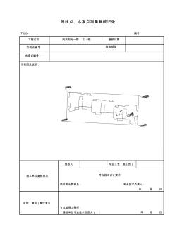 導(dǎo)線點(diǎn)、水準(zhǔn)點(diǎn)測量復(fù)核記錄