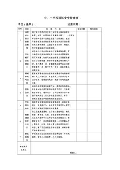 小学校消防安全检查表