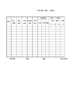 小桥工程一览表-公路竣工范本