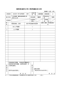 屋面保温层分项工程质量验收记录 (2)