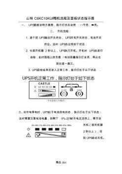 山特UPS開(kāi)機(jī)操作規(guī)范及狀態(tài)狀態(tài)指示燈