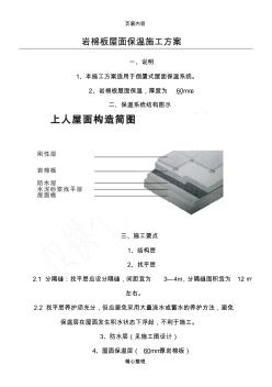 巖棉板屋面保溫施工方案(20201102174016)