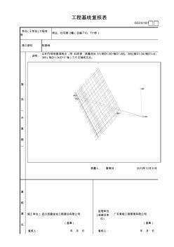 工程基線復(fù)核表的