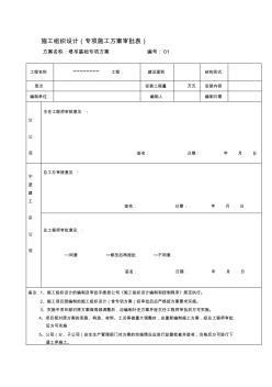 工程塔吊基础专项施工方案