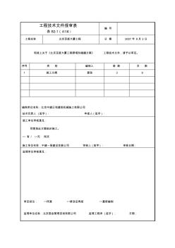 工程技术文件报审表(监理)