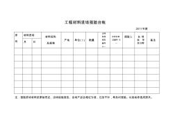 工程材料进场报验台帐