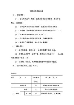 工程样板验收表--工艺及质量标准