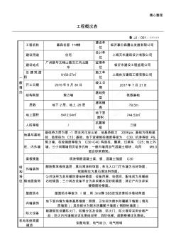 工程概况表 (4)