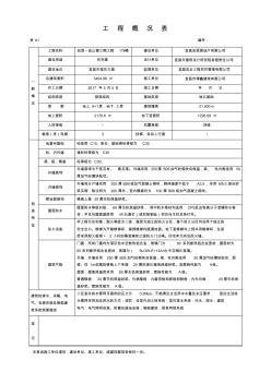 工程概况表 (8)