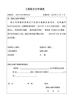 工程款支付申請表(表模)
