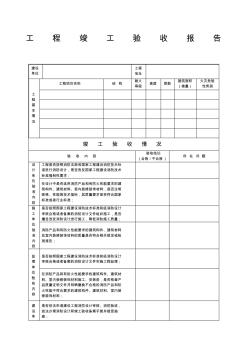 工程竣工验收报告表格 (3)