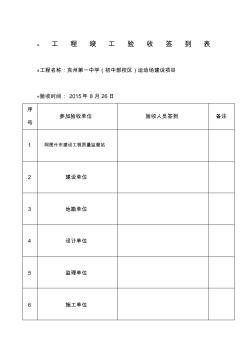 工程竣工驗收簽到表62735