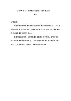 工程質(zhì)量評估報告(摸塊)