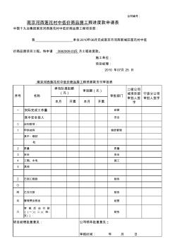 工程进度款支付表格