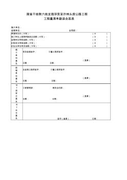 工程量清单勘误表