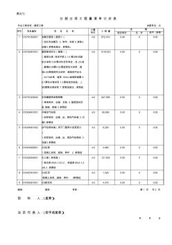 工程量清單樣本