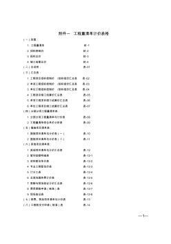 工程量清单计价完整表格.
