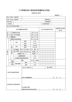 工艺管道安装工程检验批质量验收记录表 (3)