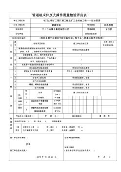 工艺管道安装质量检验评定表