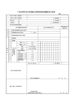 市政工程检验批质量验收记录表广场与停车场水泥混凝土面层检验批质量验收记录表