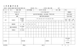 市政道路工序质量评定表格