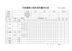 市政道路工程實測實量評分表