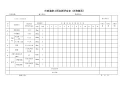 市政道路工程实测评定表