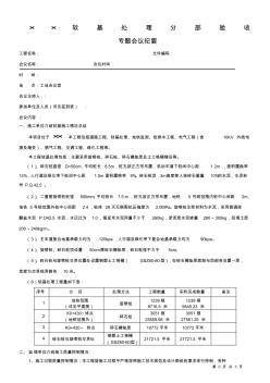 市政道路軟基處理分部工程驗收專題會會議紀要