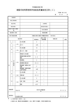 市政验_通-130装配式结构预制构件检验批质量验收记录(一)(二)