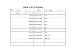 带外壳干式变压器参数表