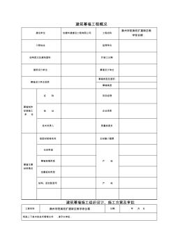 幕墙检验批资料