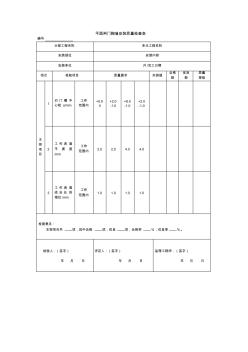 平面閘門胸墻安裝質(zhì)量檢查表