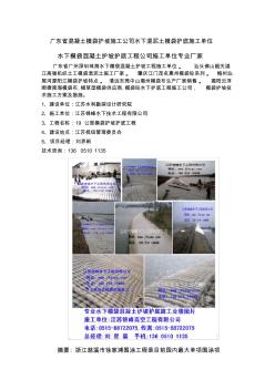 广东省混凝土模袋护坡施工公司水下混泥土模袋护底施工单位