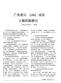 广东进口LNG试点工程风险探讨