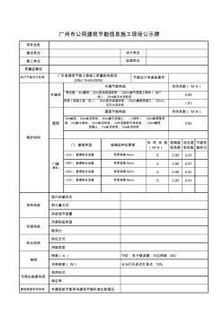 广州市民用建筑节能信息施工现场公示表