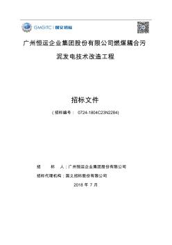 广州恒运企业集团股份有限公司燃煤耦合污泥发电技术改造工程