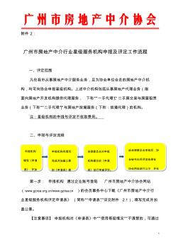 广州房地产中介行业星级服务机构申报及评定工作流程