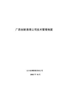 广西创新港湾公司技术管理制度1.1