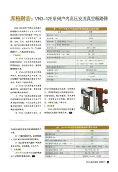 庫柏耐吉VN3-12E系列戶內(nèi)高壓交流真空斷路器