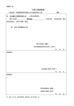 建筑屋面分部工程验收记录