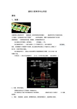 建筑工程常用專業(yè)用語