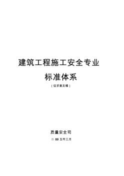 建筑工程施工安全专业标准体系(征求意见稿) (2)