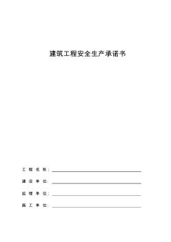 建筑工程施工安全生產(chǎn)承諾書 (2)