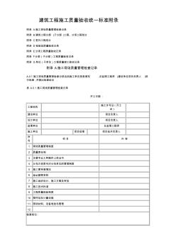 建筑工程施工质量验收统一标准附录