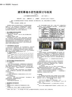 建筑幕墻水密性能探討與檢測