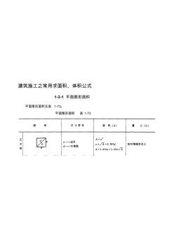 建筑施工之常用求面积体积公式