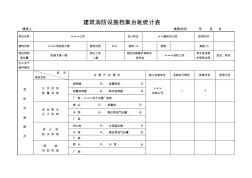 建筑消防设施档案台帐统计表