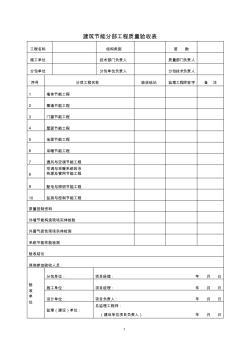 建筑节能分部工程质量验收表(精)